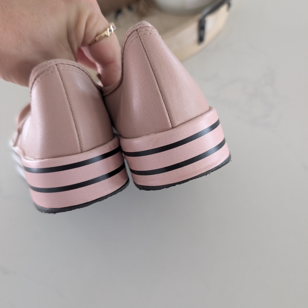 Beira Rio Pink Satin Double Platform Shoes Size 9 - Picture 8 of 9